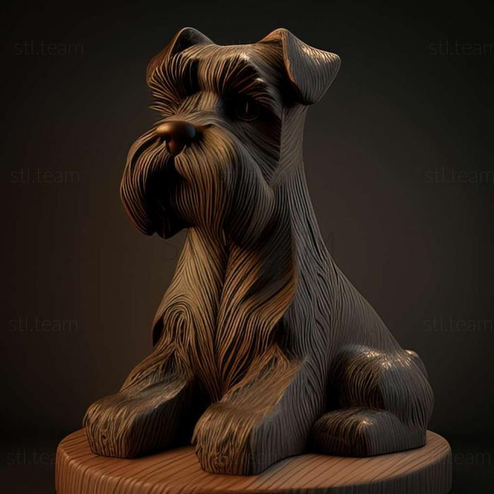 3D model Zwergschnauzer dog (STL)